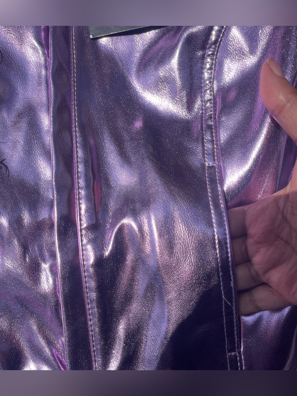 NEW Custom Generation KISS Dolls Kill Pink Metallic Drama Moto Biker Jacket XS - Picture 4 of 14